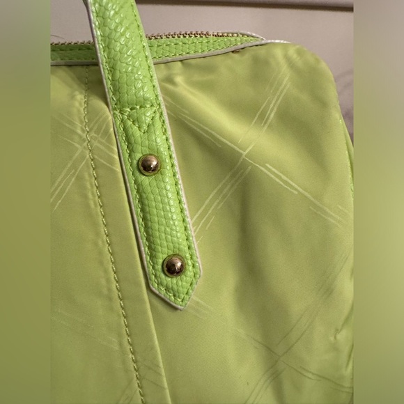 Vera Bradley Lime Green poly satchel crossbody purse Bundle with Vera Blouse - Picture 3 of 14